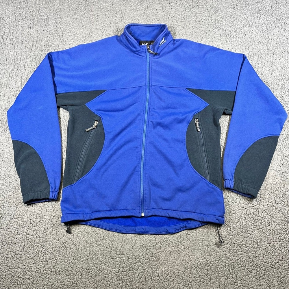 Helly‎ Hansen Mens Blue Full Zip Softshell Fleece Lined Jacket Size Large L